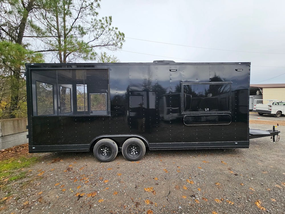 522-8.5-x-22-black-elite-concession-trailer-with-blackout-trim-and-screens-8.jpg 8.5' X 22' Black Elite Concession Trailer With Blackout Trim and Screens