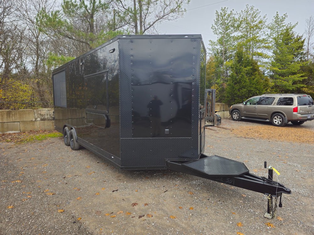 522-8.5-x-22-black-elite-concession-trailer-with-blackout-trim-and-screens-9.jpg 8.5' X 22' Black Elite Concession Trailer With Blackout Trim and Screens
