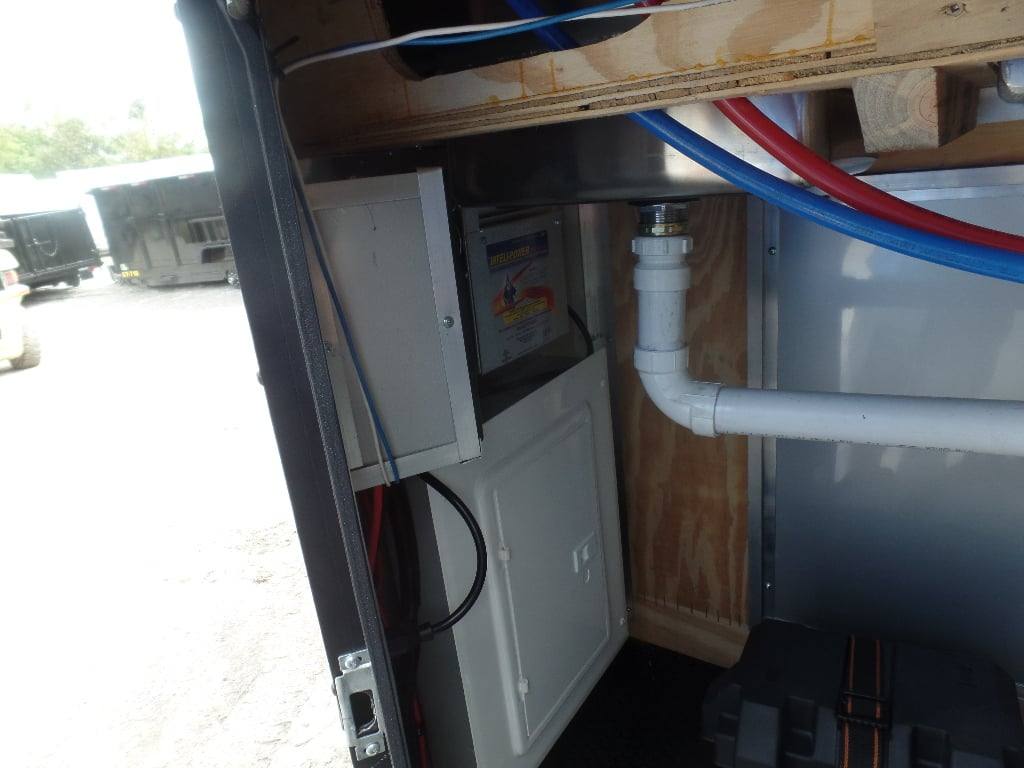 523-8.5-x-22-black-enclosed-bbq-porch-concession-food-trailer-28.jpg 8.5' x 22' Black Enclosed BBQ Porch Concession Food Trailer