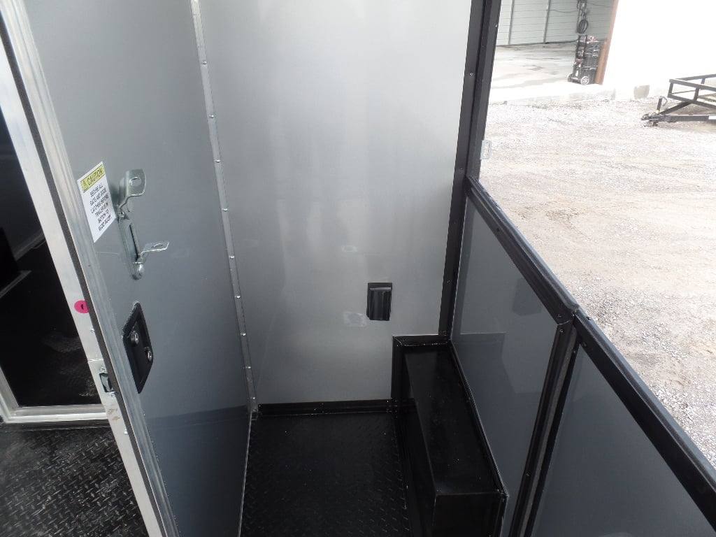 523-8.5-x-22-black-enclosed-bbq-porch-concession-food-trailer-30.jpg 8.5' x 22' Black Enclosed BBQ Porch Concession Food Trailer
