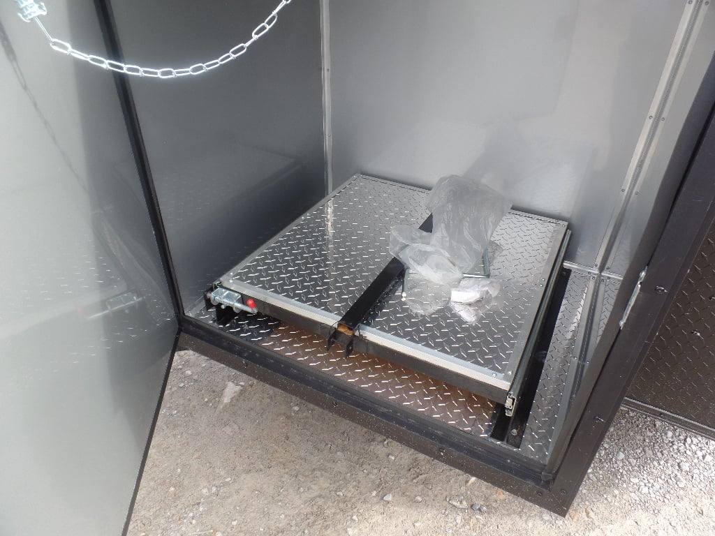 523-8.5-x-22-black-enclosed-bbq-porch-concession-food-trailer-33.jpg 8.5' x 22' Black Enclosed BBQ Porch Concession Food Trailer