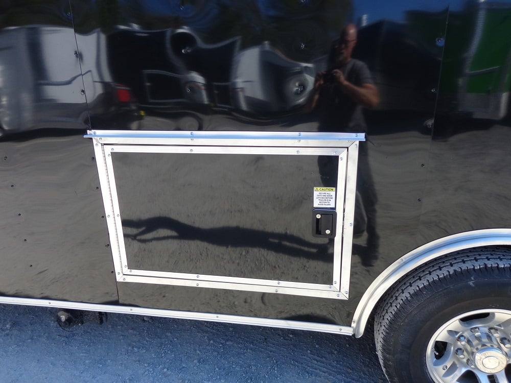 524-8.5-x-22-black-flat-nose-concession-food-trailer-13.jpg 8.5' x 22' Black Flat Nose Concession Food Trailer
