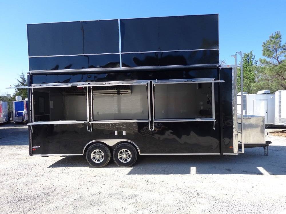 524-8.5-x-22-black-flat-nose-concession-food-trailer-14.jpg 8.5' x 22' Black Flat Nose Concession Food Trailer