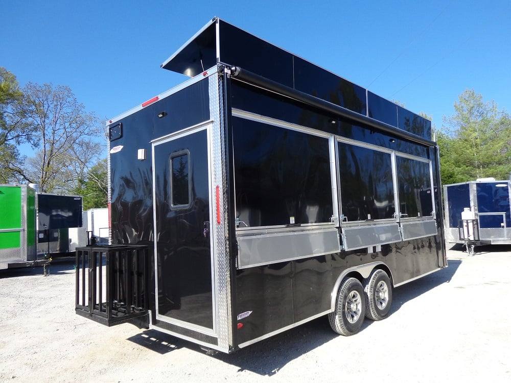 524-8.5-x-22-black-flat-nose-concession-food-trailer-16.jpg 8.5' x 22' Black Flat Nose Concession Food Trailer