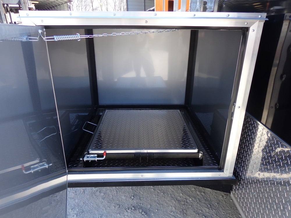 524-8.5-x-22-black-flat-nose-concession-food-trailer-18.jpg 8.5' x 22' Black Flat Nose Concession Food Trailer