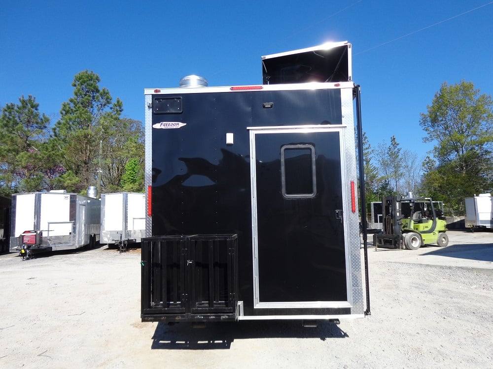 524-8.5-x-22-black-flat-nose-concession-food-trailer-24.jpg 8.5' x 22' Black Flat Nose Concession Food Trailer