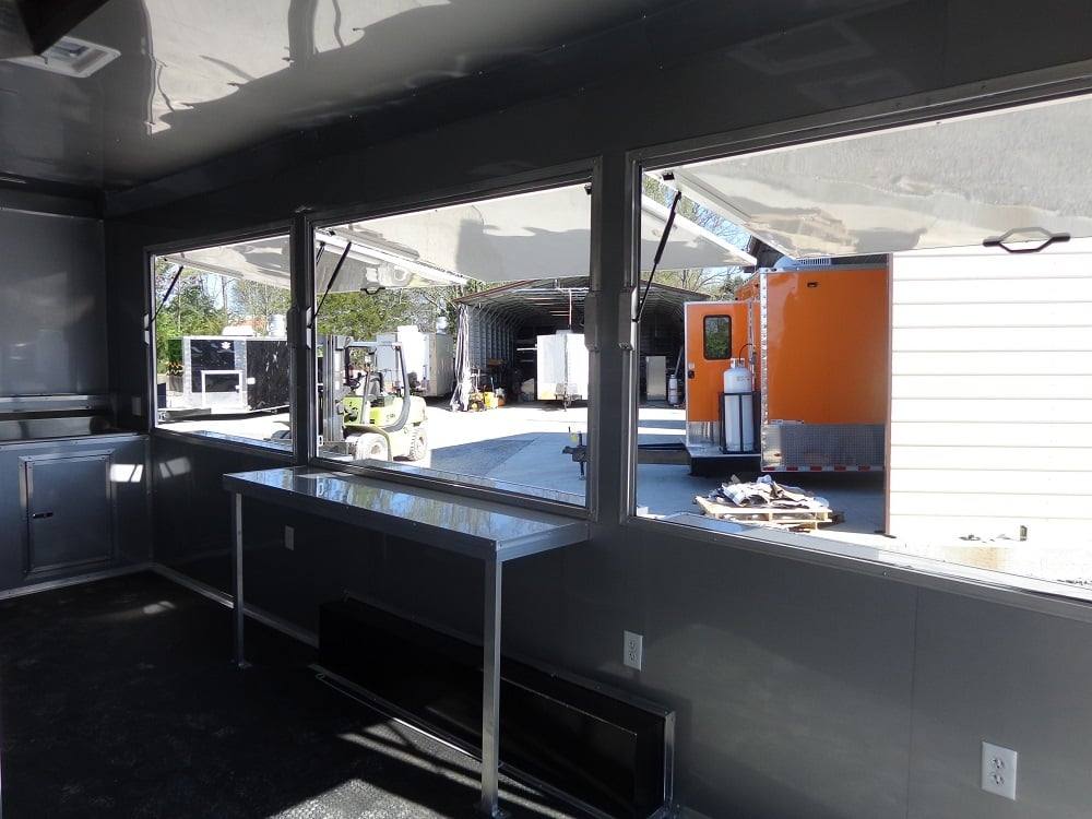 524-8.5-x-22-black-flat-nose-concession-food-trailer-25.jpg 8.5' x 22' Black Flat Nose Concession Food Trailer