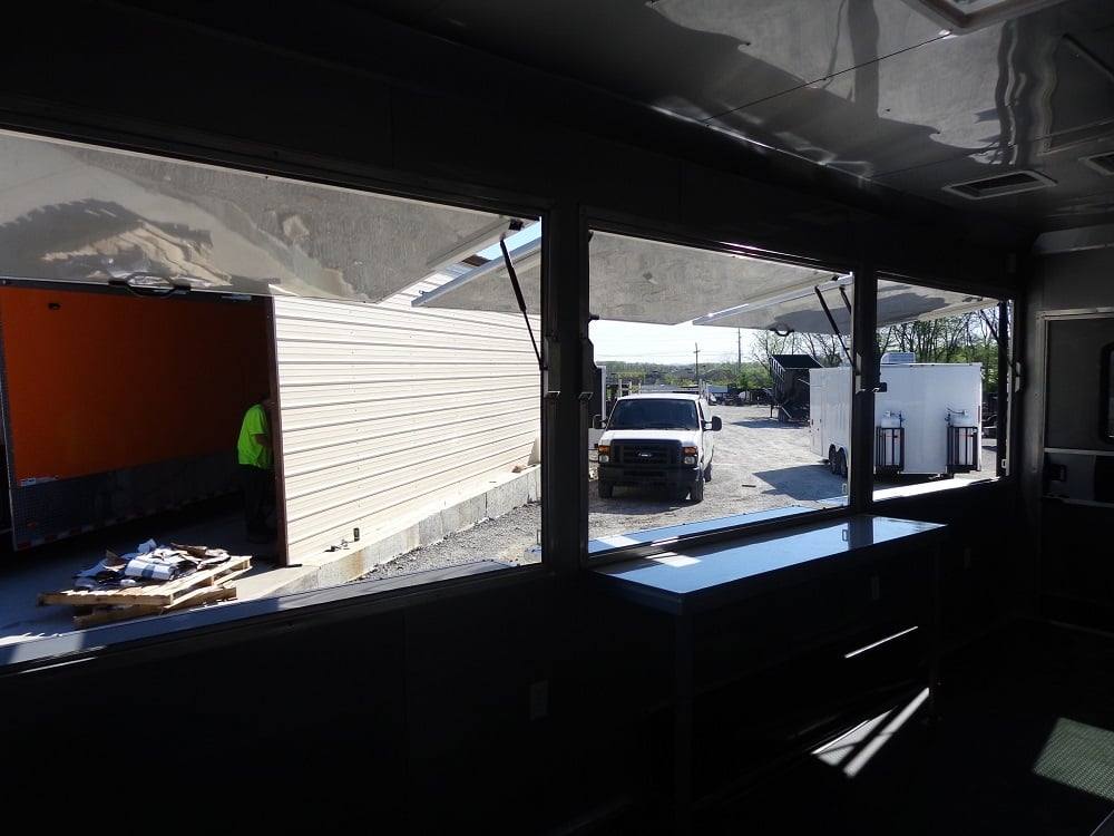 524-8.5-x-22-black-flat-nose-concession-food-trailer-6.jpg 8.5' x 22' Black Flat Nose Concession Food Trailer
