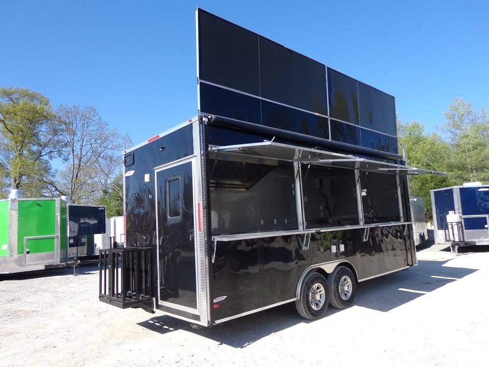 524-8.5-x-22-black-flat-nose-concession-food-trailer-9.jpg 8.5' x 22' Black Flat Nose Concession Food Trailer