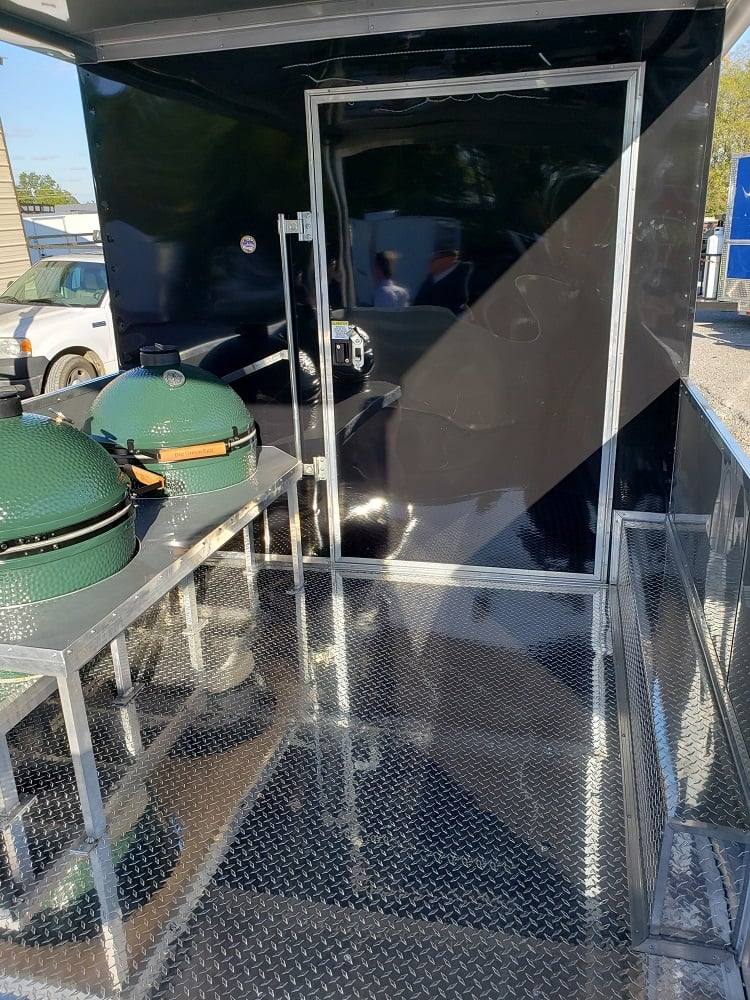 527-8.5-x-22-black-porch-style-bbq-concession-food-trailer-15.jpg 8.5' x 22' Black Porch Style BBQ Concession Food Trailer