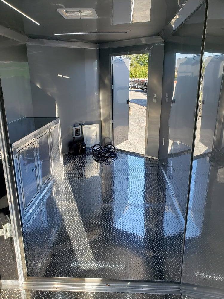 527-8.5-x-22-black-porch-style-bbq-concession-food-trailer-7.jpg 8.5' x 22' Black Porch Style BBQ Concession Food Trailer