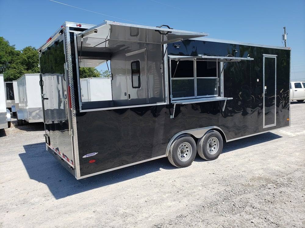 528-8.5-x-22-black-porch-style-concession-food-trailer-13.jpg 8.5' x 22' Black Porch Style Concession Food Trailer