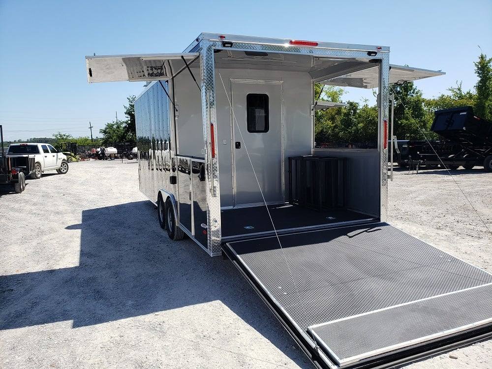 528-8.5-x-22-black-porch-style-concession-food-trailer-18.jpg 8.5' x 22' Black Porch Style Concession Food Trailer