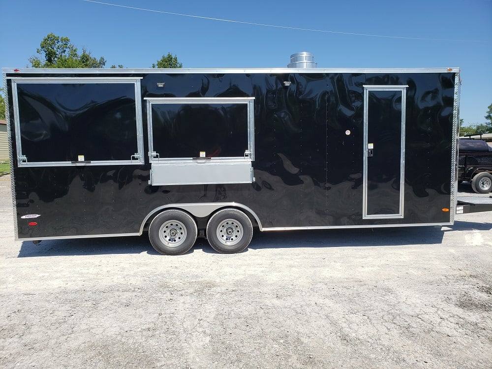 528-8.5-x-22-black-porch-style-concession-food-trailer-3.jpg 8.5' x 22' Black Porch Style Concession Food Trailer