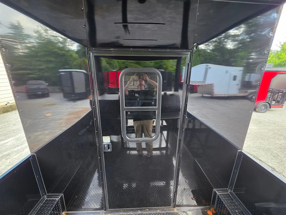 8.5' X 22' Black With Blackout BBQ Concession Trailer Food Event Catering