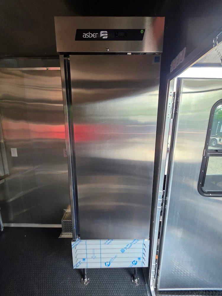 8.5' X 22' Black With Blackout BBQ Concession Trailer Food Event Catering