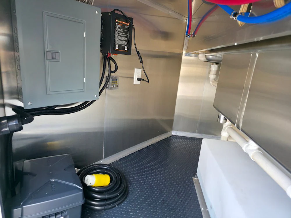 8.5' X 22' Black With Blackout BBQ Concession Trailer Food Event Catering