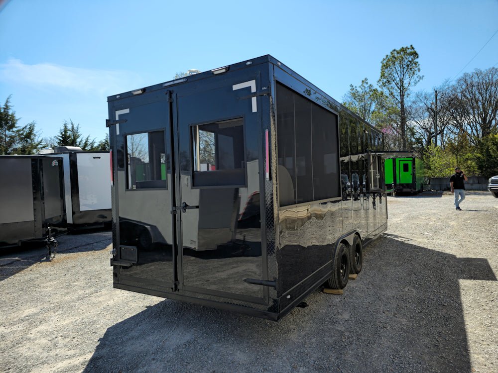530-8.5-x-22-black-with-blackout-concession-trailer-bbq-event-catering-11.jpg 8.5' X 22' Black With Blackout Concession Trailer BBQ Event Catering