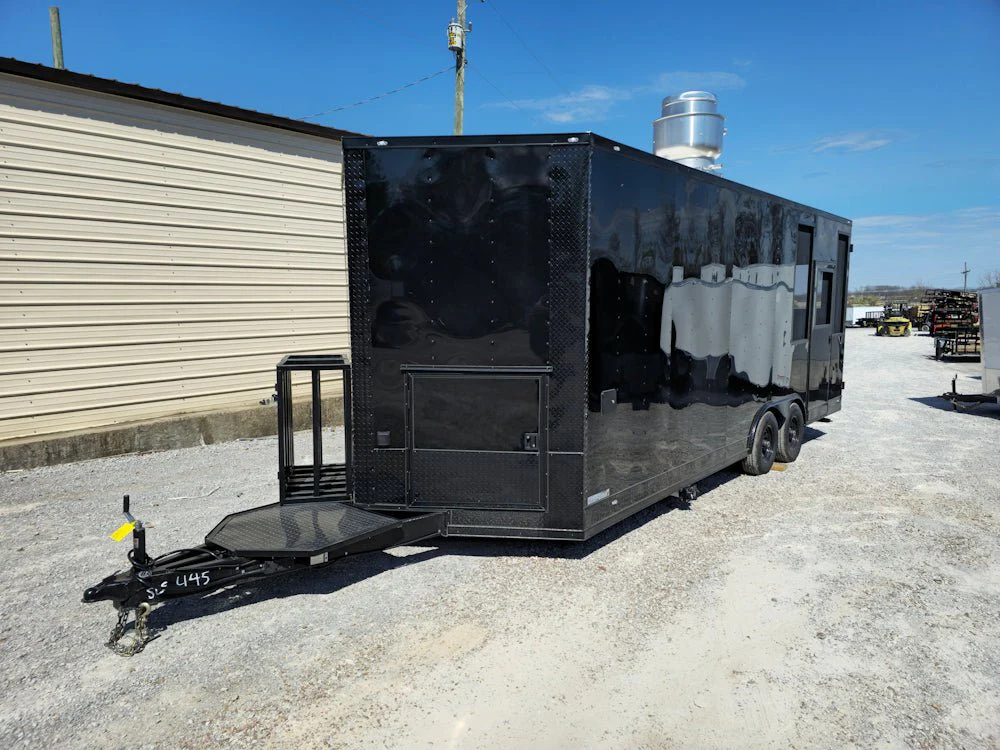 530-8.5-x-22-black-with-blackout-concession-trailer-bbq-event-catering-3.webp 8.5' X 22' Black With Blackout Concession Trailer BBQ Event Catering