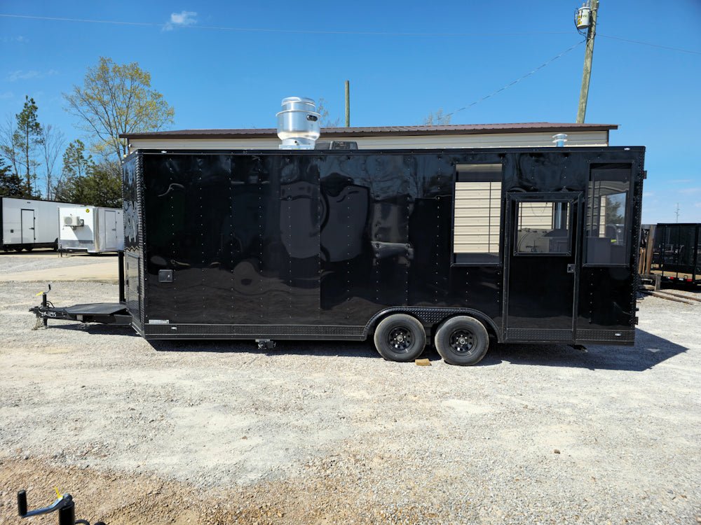 530-8.5-x-22-black-with-blackout-concession-trailer-bbq-event-catering-4.jpg 8.5' X 22' Black With Blackout Concession Trailer BBQ Event Catering