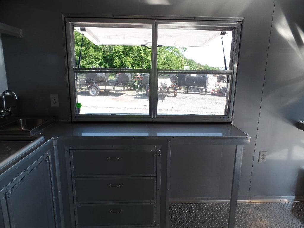 532-8.5-x-22-blue-bbq-concession-food-event-catering-trailer-11.jpg 8.5' x 22' Blue BBQ Concession Food Event Catering Trailer