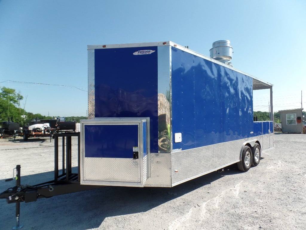 532-8.5-x-22-blue-bbq-concession-food-event-catering-trailer-14.jpg 8.5' x 22' Blue BBQ Concession Food Event Catering Trailer