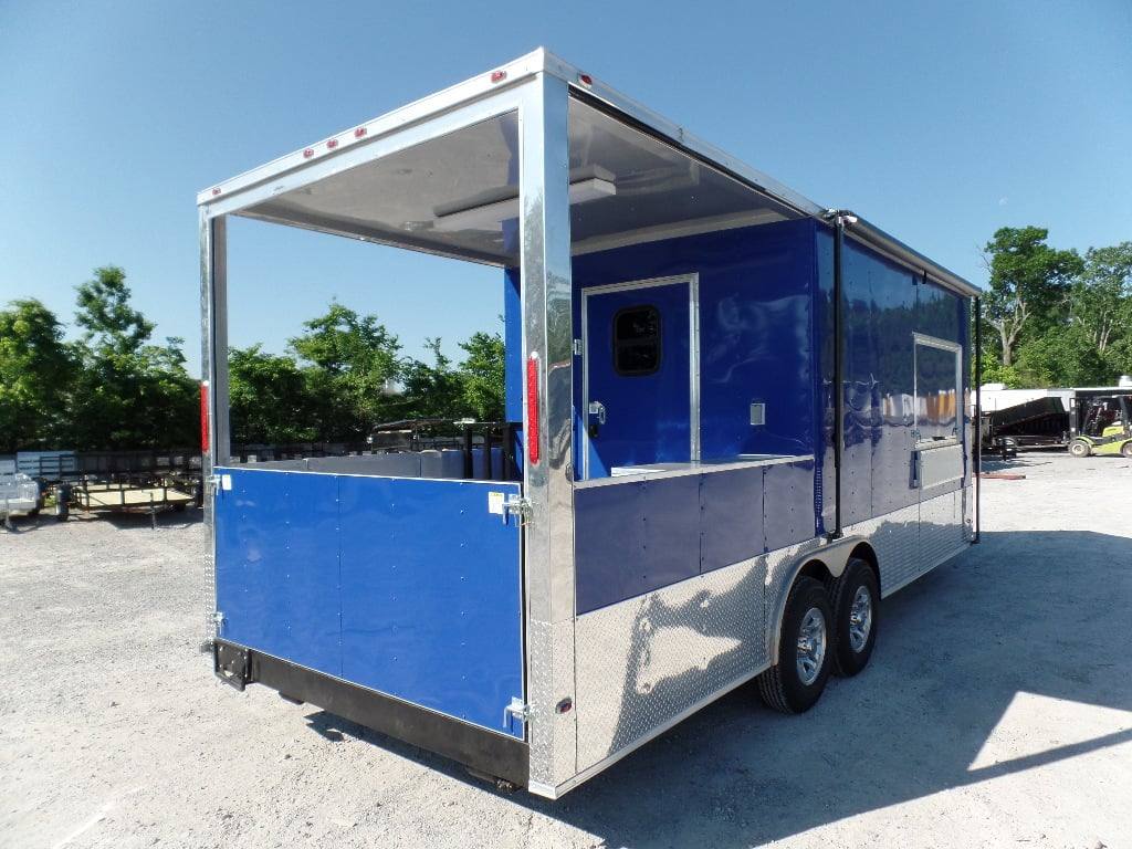 532-8.5-x-22-blue-bbq-concession-food-event-catering-trailer-20.jpg 8.5' x 22' Blue BBQ Concession Food Event Catering Trailer