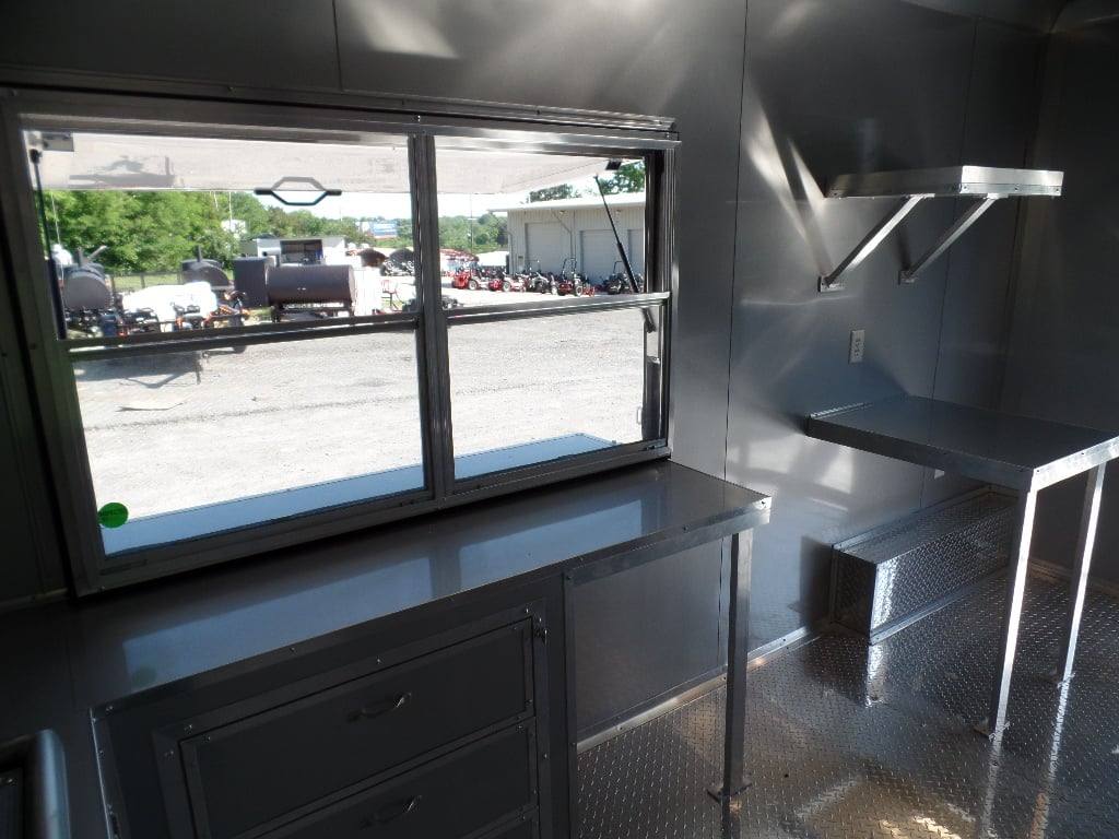 532-8.5-x-22-blue-bbq-concession-food-event-catering-trailer-23.jpg 8.5' x 22' Blue BBQ Concession Food Event Catering Trailer