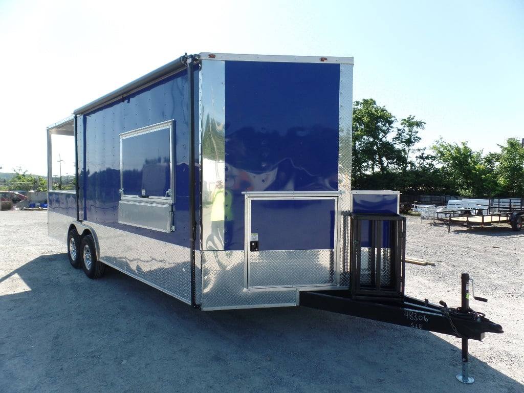 532-8.5-x-22-blue-bbq-concession-food-event-catering-trailer-25.jpg 8.5' x 22' Blue BBQ Concession Food Event Catering Trailer