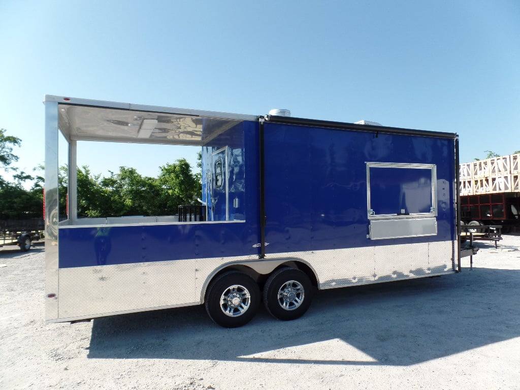 532-8.5-x-22-blue-bbq-concession-food-event-catering-trailer-27.jpg 8.5' x 22' Blue BBQ Concession Food Event Catering Trailer