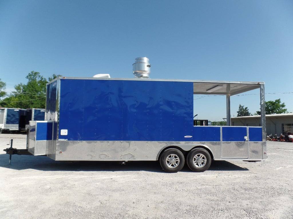 532-8.5-x-22-blue-bbq-concession-food-event-catering-trailer-29.jpg 8.5' x 22' Blue BBQ Concession Food Event Catering Trailer