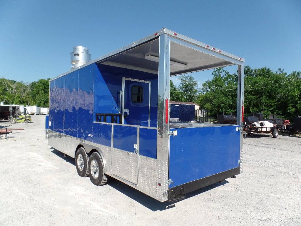 532-8.5-x-22-blue-bbq-concession-food-event-catering-trailer-30.jpg 8.5' x 22' Blue BBQ Concession Food Event Catering Trailer