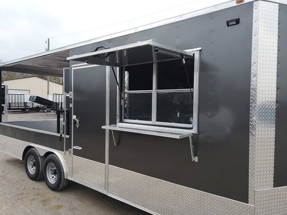 533-8.5-x-22-charcoal-grey-bbq-porch-concession-food-trailer-15.jpg 8.5' x 22' Charcoal Grey BBQ Porch Concession Food Trailer