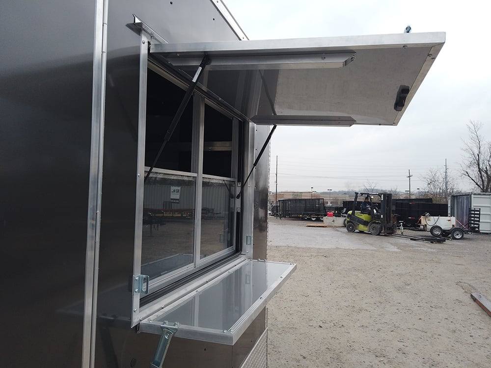 533-8.5-x-22-charcoal-grey-bbq-porch-concession-food-trailer-5.jpg 8.5' x 22' Charcoal Grey BBQ Porch Concession Food Trailer