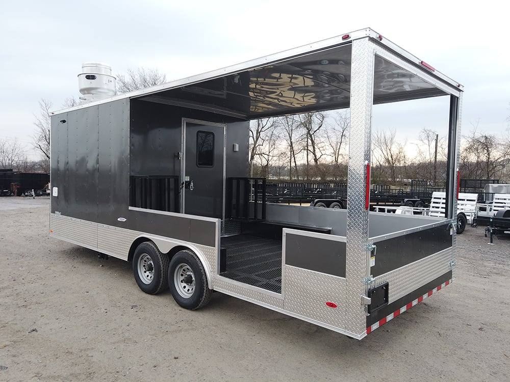 533-8.5-x-22-charcoal-grey-bbq-porch-concession-food-trailer-8.jpg 8.5' x 22' Charcoal Grey BBQ Porch Concession Food Trailer