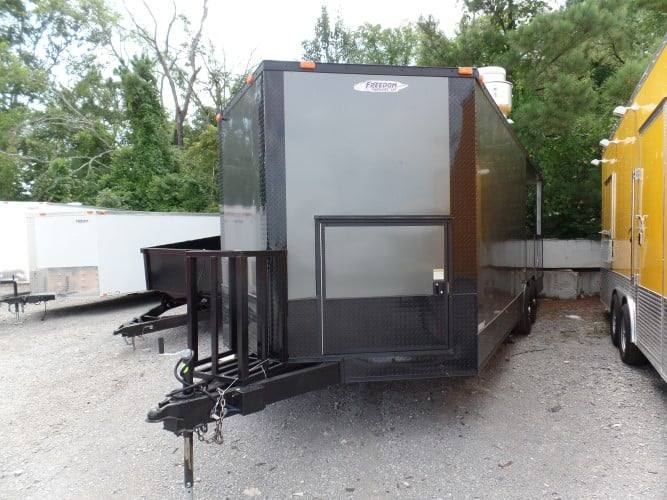 534-8.5-x-22-charcoal-grey-concession-bbq-food-trailer-event-catering-10.jpg 8.5' x 22' Charcoal Grey Concession BBQ Food Trailer Event Catering