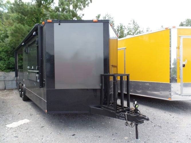 534-8.5-x-22-charcoal-grey-concession-bbq-food-trailer-event-catering-15.jpg 8.5' x 22' Charcoal Grey Concession BBQ Food Trailer Event Catering
