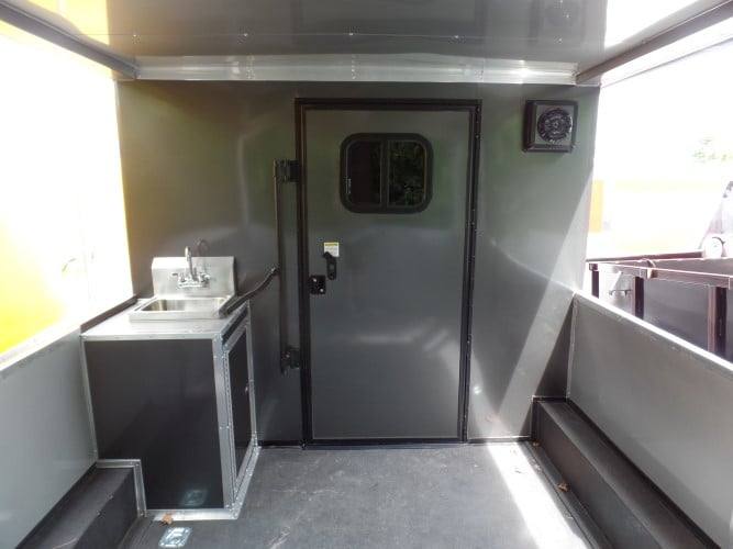534-8.5-x-22-charcoal-grey-concession-bbq-food-trailer-event-catering-2.jpg 8.5' x 22' Charcoal Grey Concession BBQ Food Trailer Event Catering
