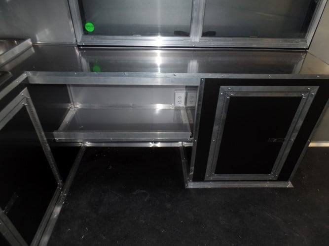 534-8.5-x-22-charcoal-grey-concession-bbq-food-trailer-event-catering-8.jpg 8.5' x 22' Charcoal Grey Concession BBQ Food Trailer Event Catering