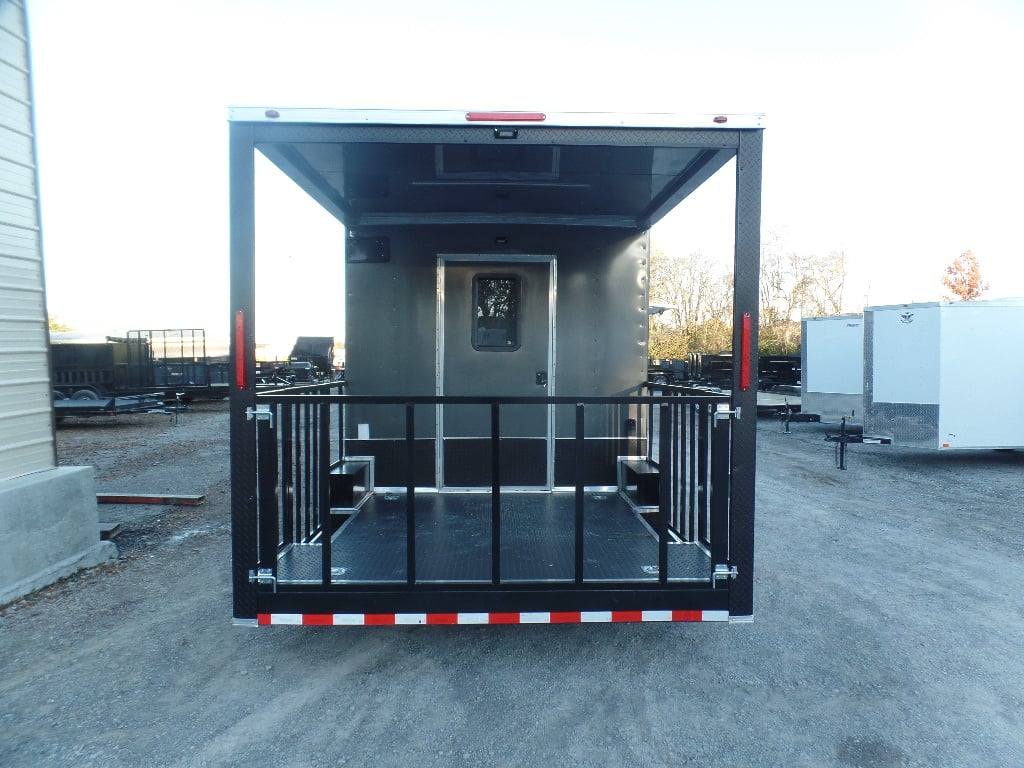 535-8.5-x-22-charcoal-grey-porch-style-concession-food-trailer-with-appliances-13.jpg 8.5' x 22' Charcoal Grey Porch Style Concession Food Trailer With Appliances
