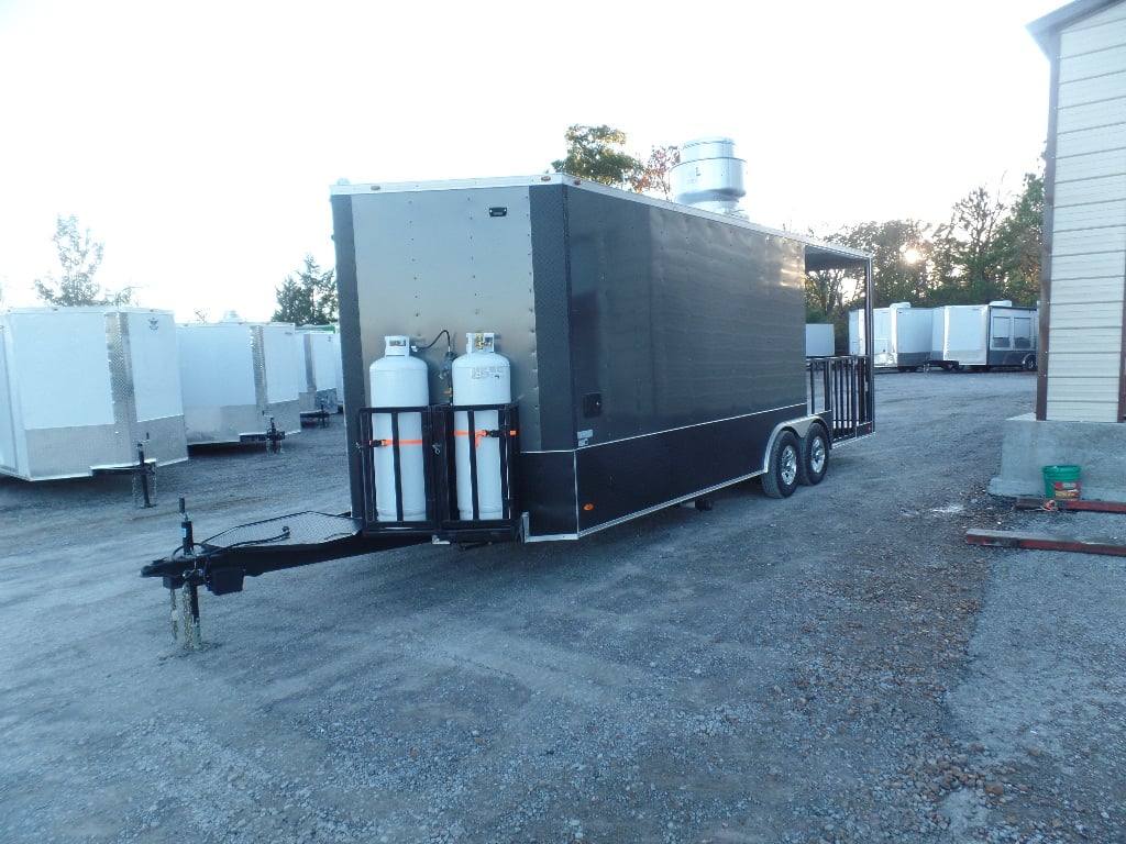 535-8.5-x-22-charcoal-grey-porch-style-concession-food-trailer-with-appliances-3.jpg 8.5' x 22' Charcoal Grey Porch Style Concession Food Trailer With Appliances