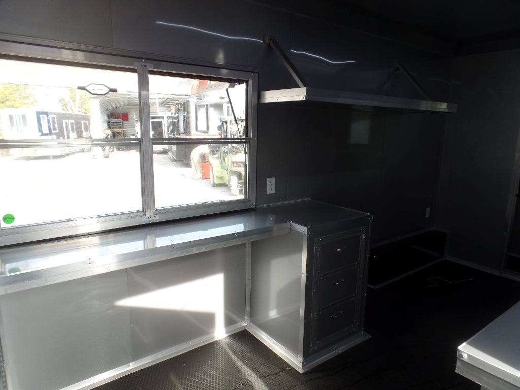 538-8.5-x-22-cobalt-blue-bbq-porch-concession-food-trailer-30.jpg 8.5' x 22' Cobalt Blue BBQ Porch Concession Food Trailer