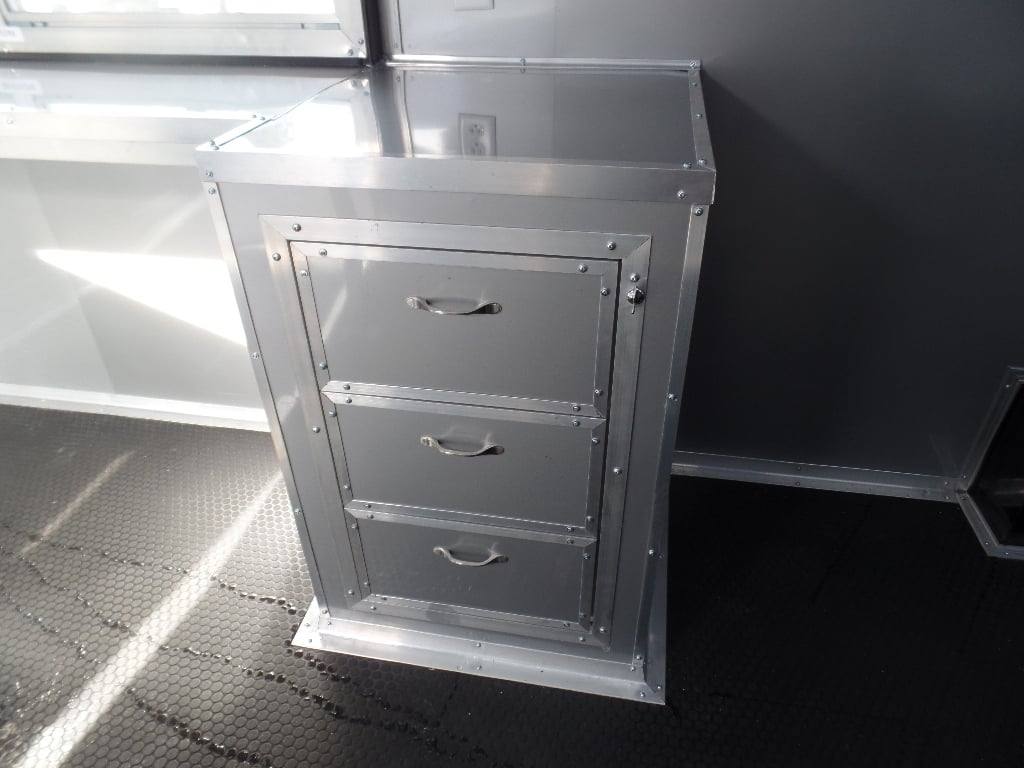 538-8.5-x-22-cobalt-blue-bbq-porch-concession-food-trailer-5.jpg 8.5' x 22' Cobalt Blue BBQ Porch Concession Food Trailer