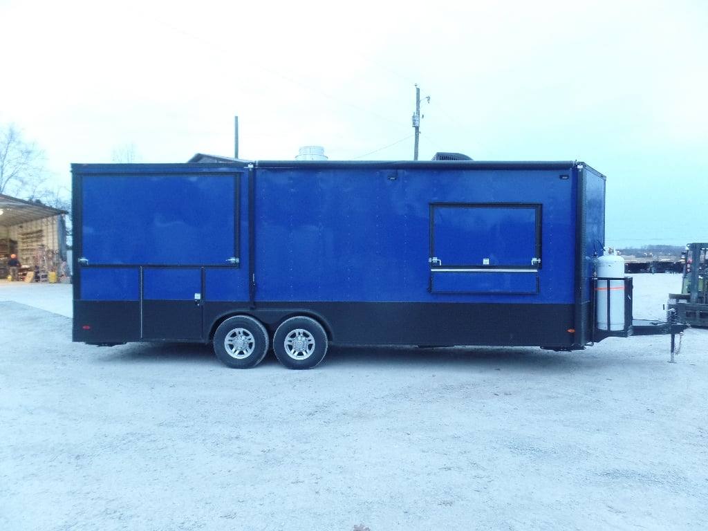 539-8.5-x-22-cobalt-blue-bbq-porch-concession-food-trailer-with-appliances-12.jpg 8.5' x 22' Cobalt Blue BBQ Porch Concession Food Trailer With Appliances