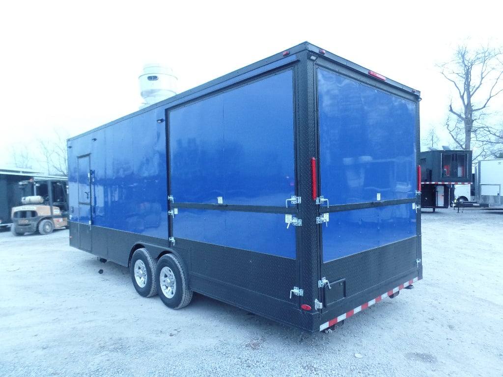 539-8.5-x-22-cobalt-blue-bbq-porch-concession-food-trailer-with-appliances-23.jpg 8.5' x 22' Cobalt Blue BBQ Porch Concession Food Trailer With Appliances