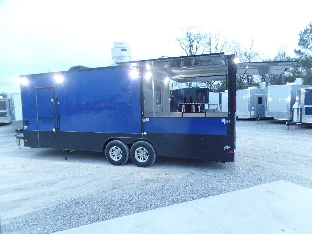539-8.5-x-22-cobalt-blue-bbq-porch-concession-food-trailer-with-appliances-27.jpg 8.5' x 22' Cobalt Blue BBQ Porch Concession Food Trailer With Appliances