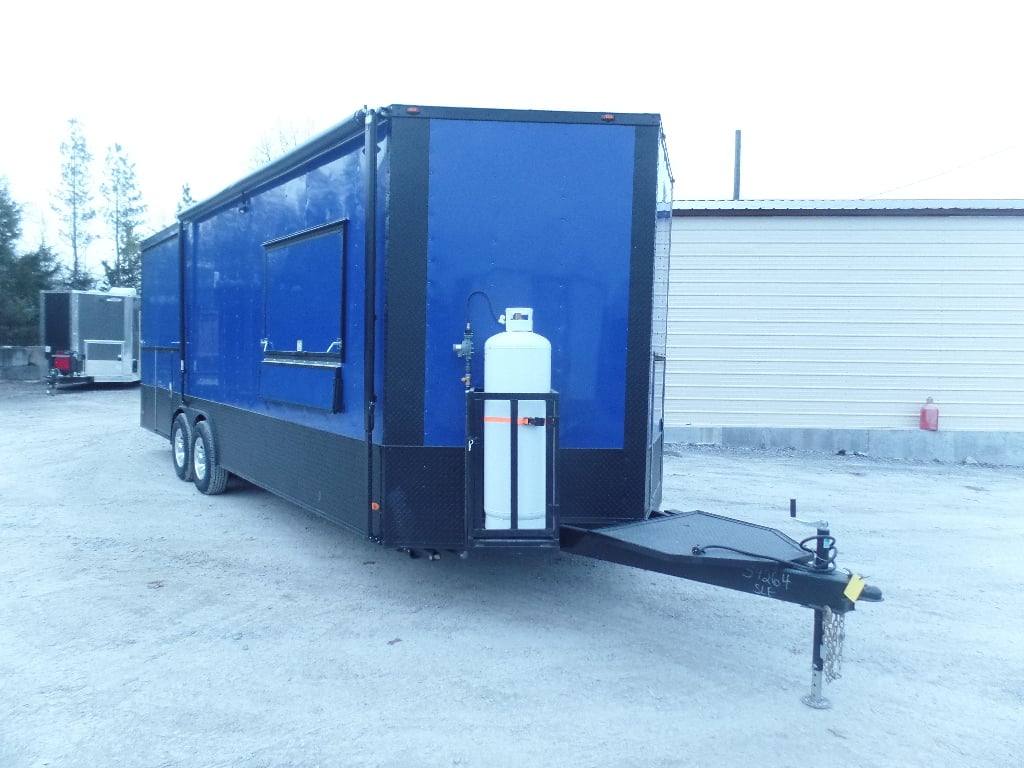 539-8.5-x-22-cobalt-blue-bbq-porch-concession-food-trailer-with-appliances-9.jpg 8.5' x 22' Cobalt Blue BBQ Porch Concession Food Trailer With Appliances