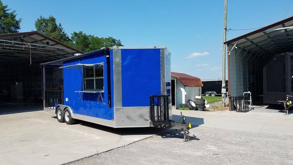 540-8.5-x-22-cobalt-blue-bbq-porch-concession-food-trailer-with-appliances-13.jpg 8.5' x 22' Cobalt Blue BBQ Porch Concession Food Trailer With Appliances