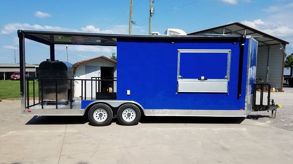 540-8.5-x-22-cobalt-blue-bbq-porch-concession-food-trailer-with-appliances-23.jpg 8.5' x 22' Cobalt Blue BBQ Porch Concession Food Trailer With Appliances