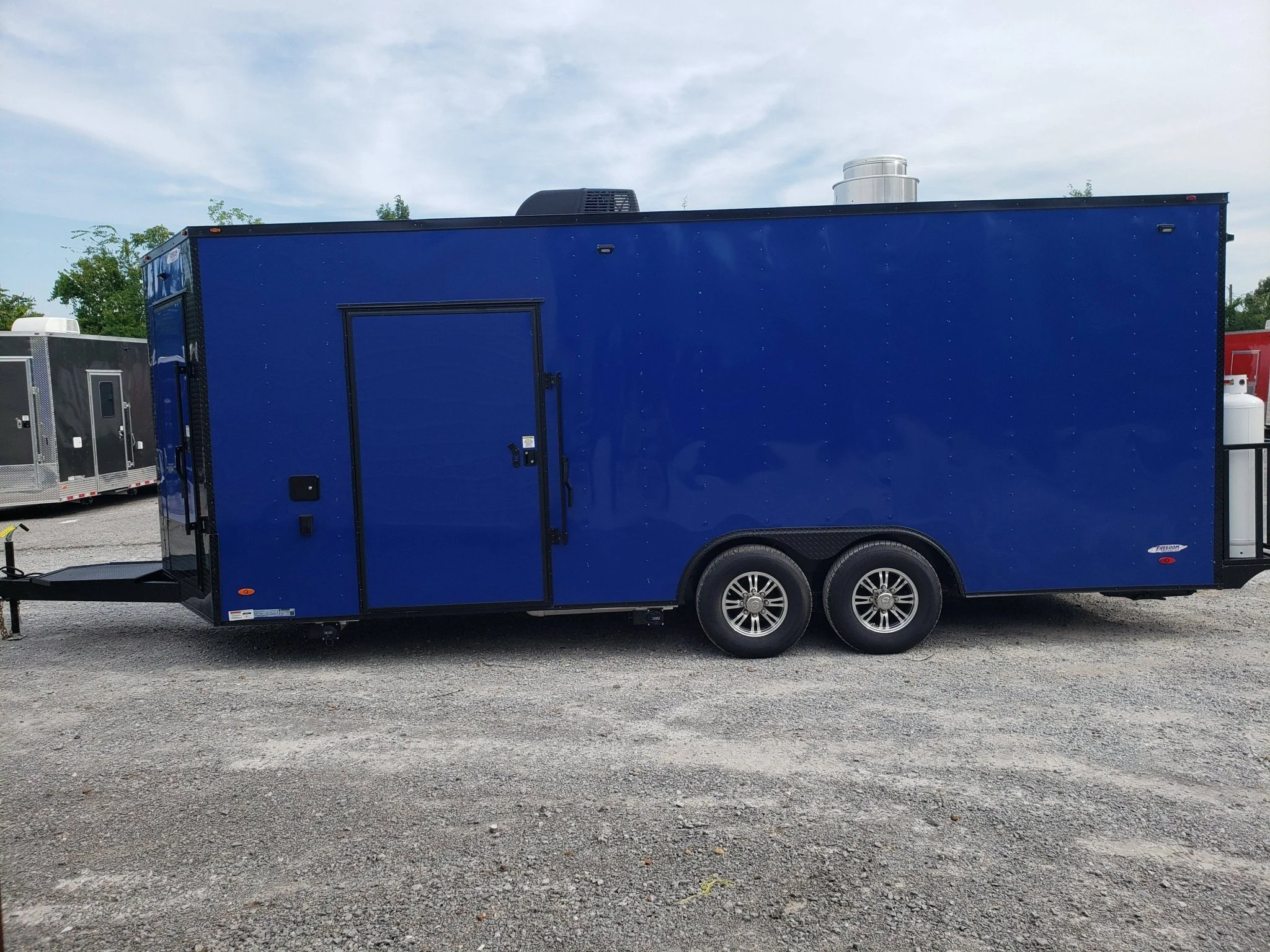 542-8.5-x-22-cobalt-blue-concession-food-trailer-with-restroom-and-appliances-15.webp 8.5' x 22' Cobalt Blue Concession Food Trailer with Restroom and Appliances